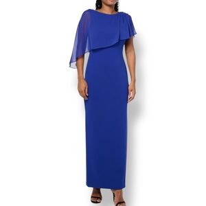 JESSICA HOWARD - 24W Elegant Blue One-Shoulder Dress